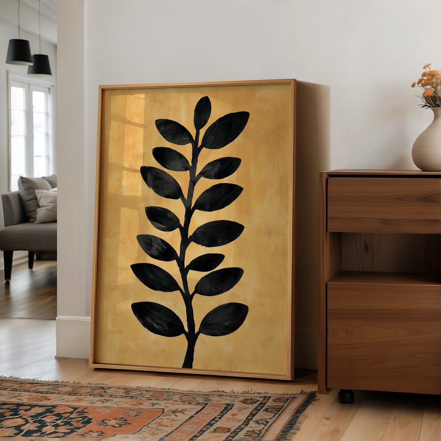 Golden Stem in Shadow