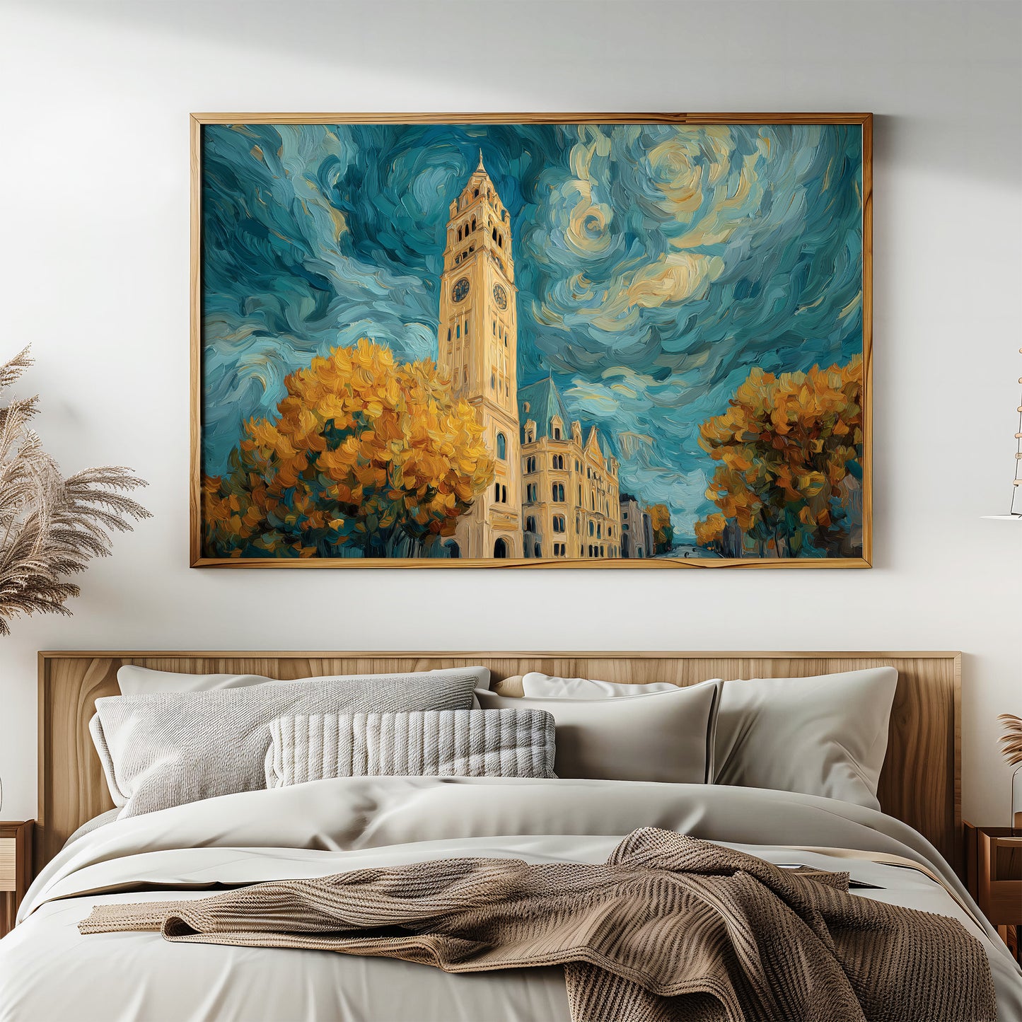 Clocktower Beneath a Turning Sky