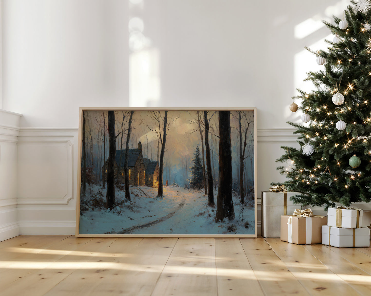 Warm Light in Winter Woods