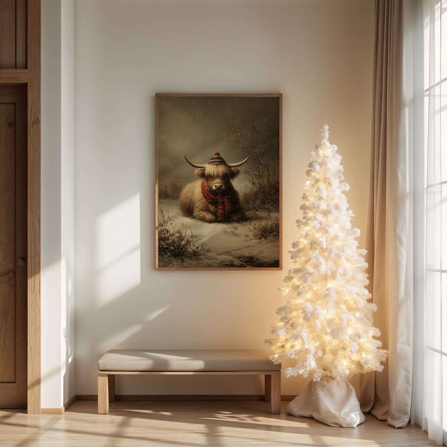 Highland Calm In Falling Snow