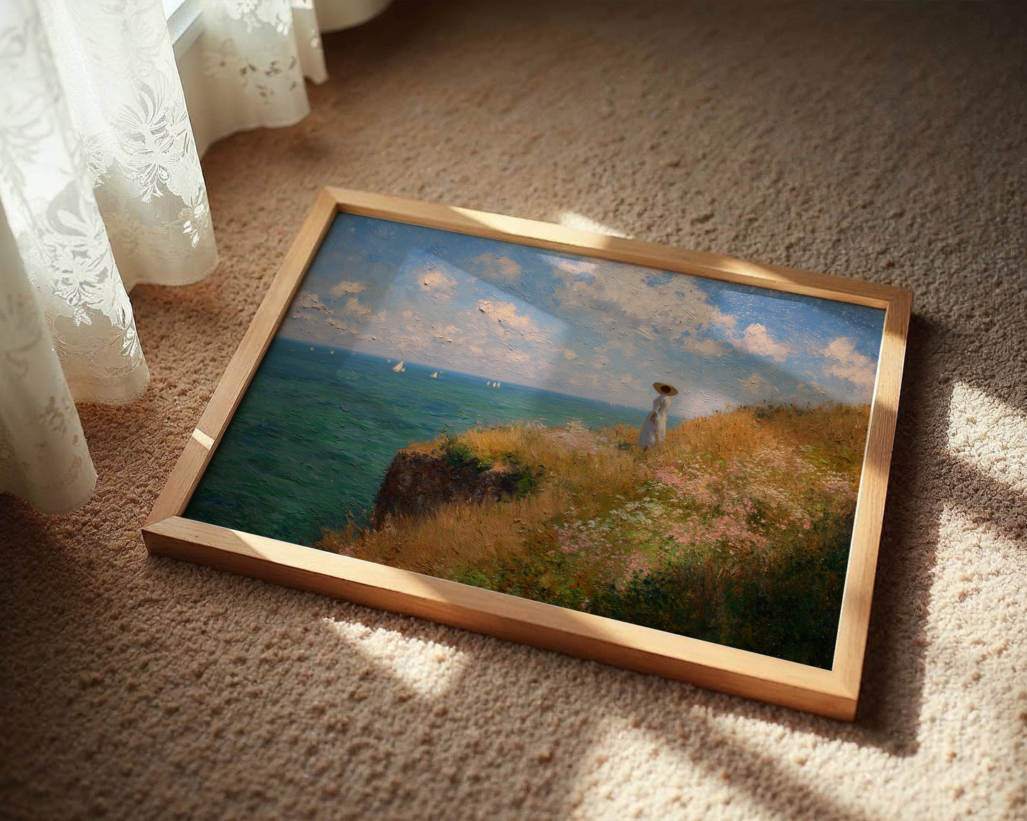 Seaside Reverie on Golden Cliffs