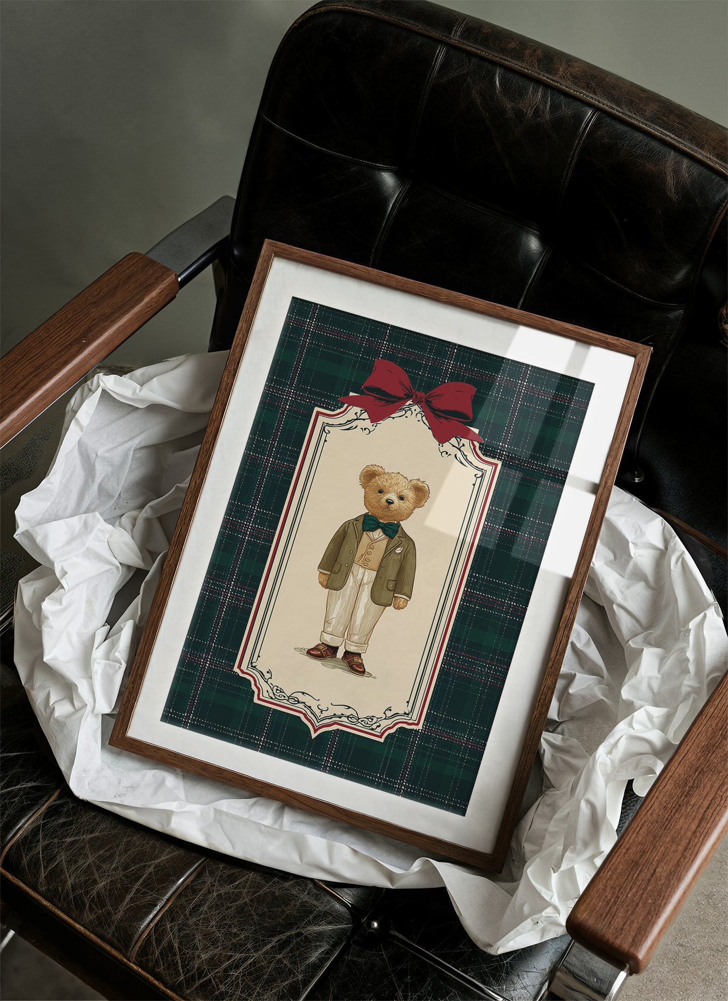 The Gentleman Bear With Emerald Bow