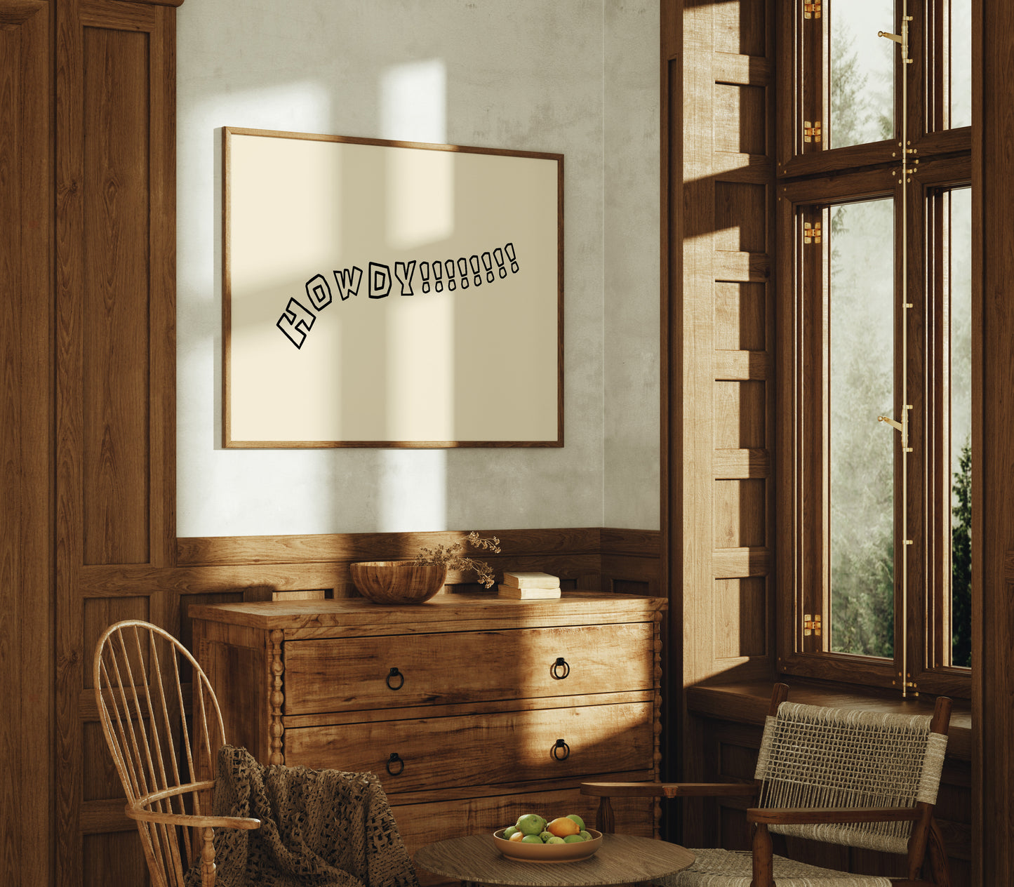 Howdy Western Typography Wall Art