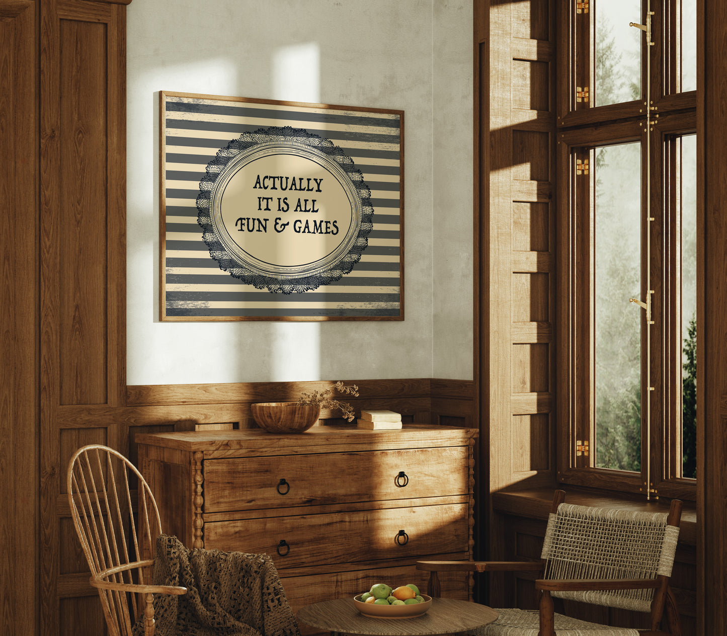 Actually It Is All Fun and Games Vintage Wall Art
