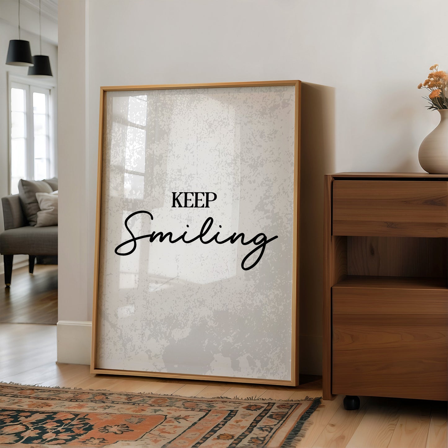 Keep Smiling Script Quote