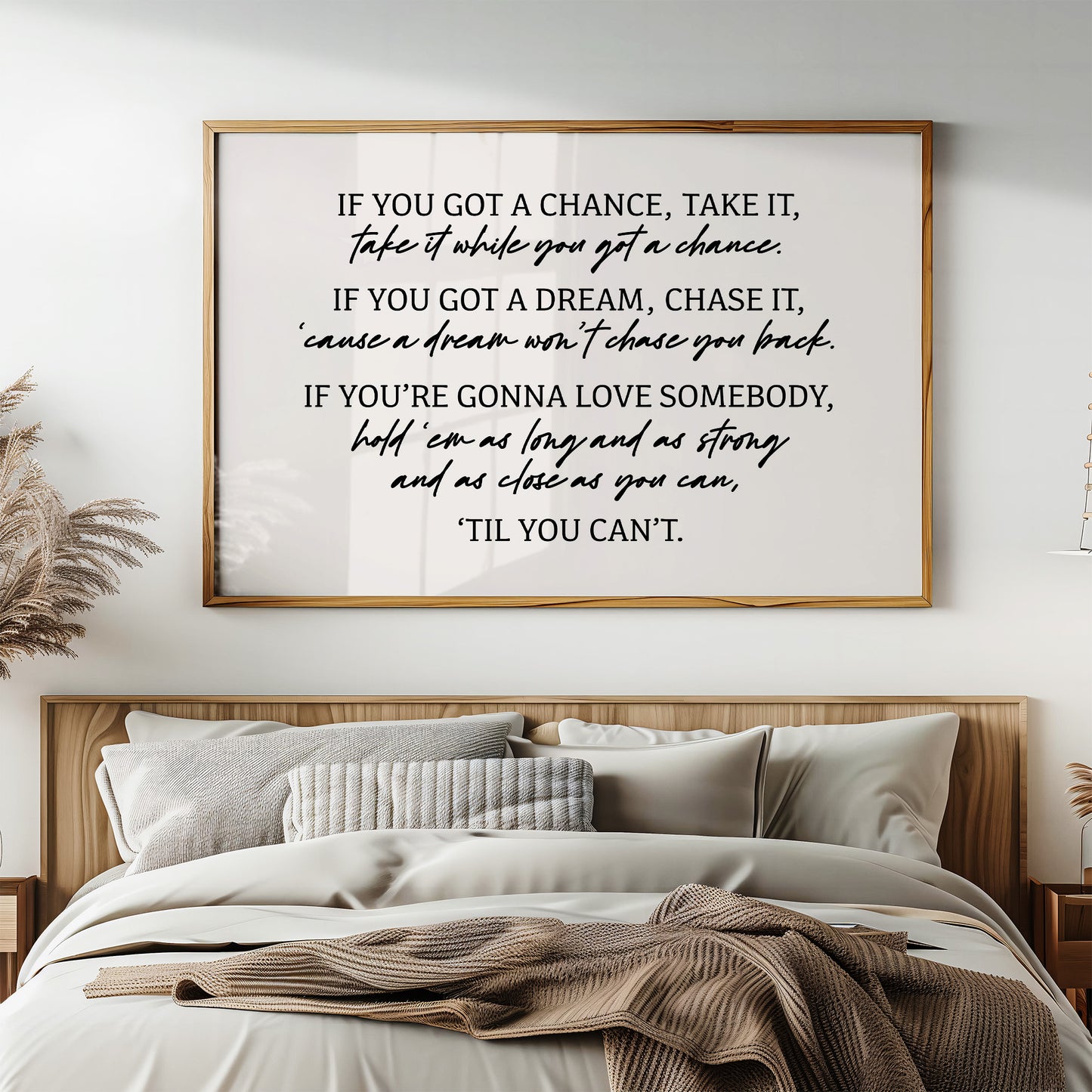 Til You Can't Lyric Canvas Art