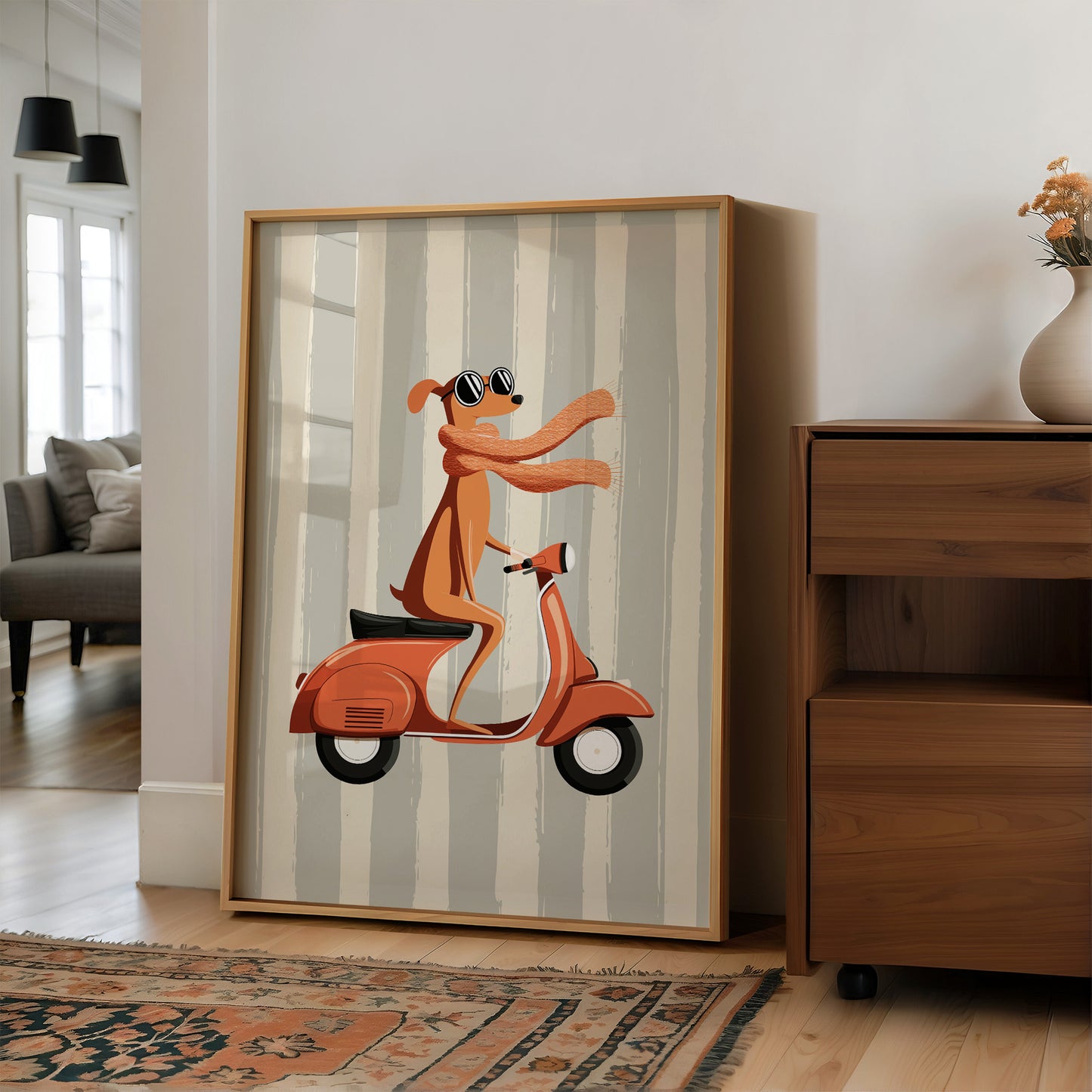 Cool Dog Riding Scooter