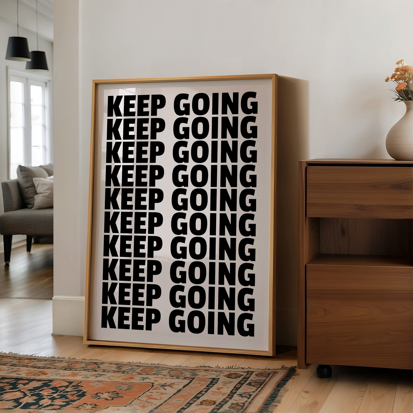 Keep Going Bold Repeat Typography