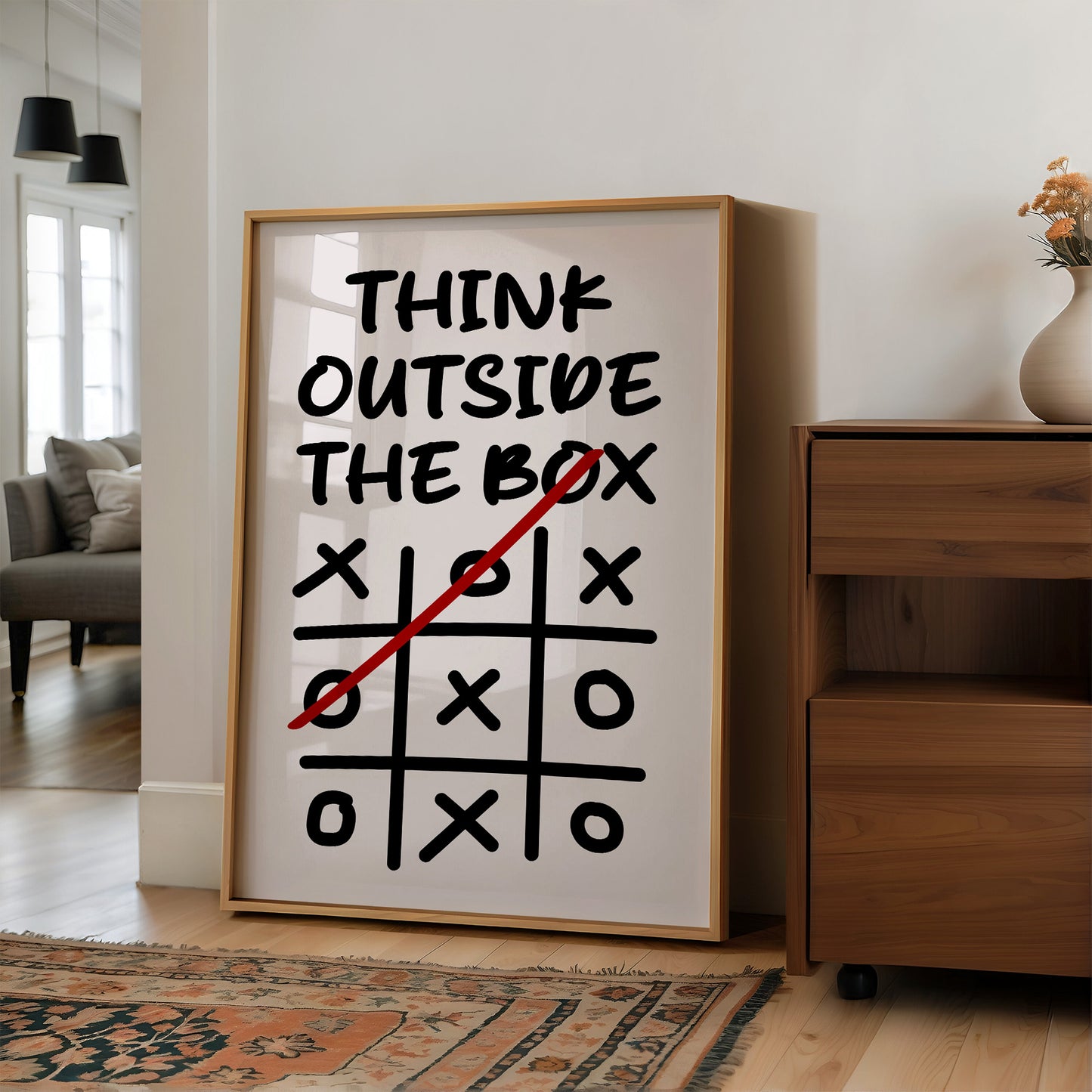 Think Outside The Box Tic Tac Toe Art