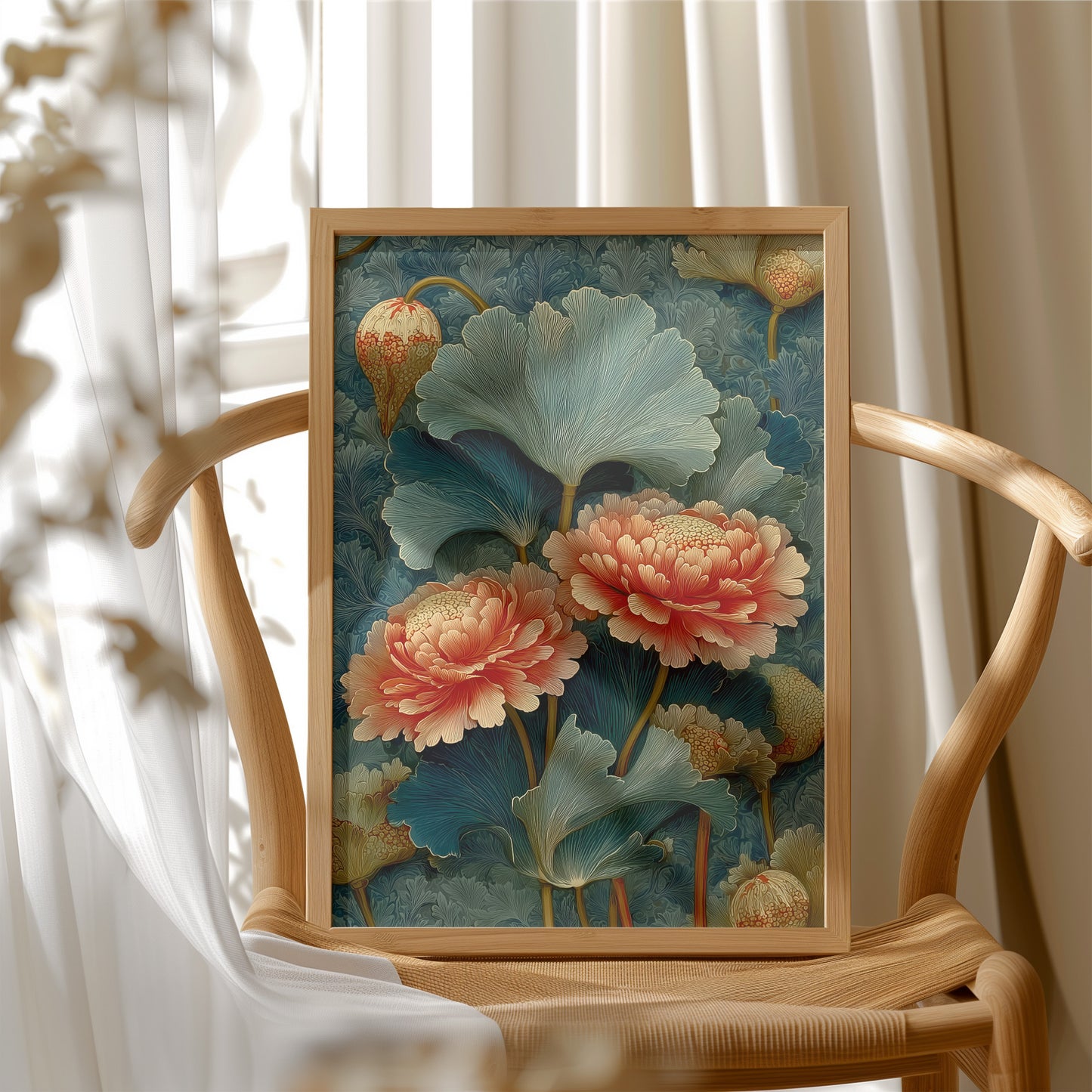 Coral in a Sea of Teal