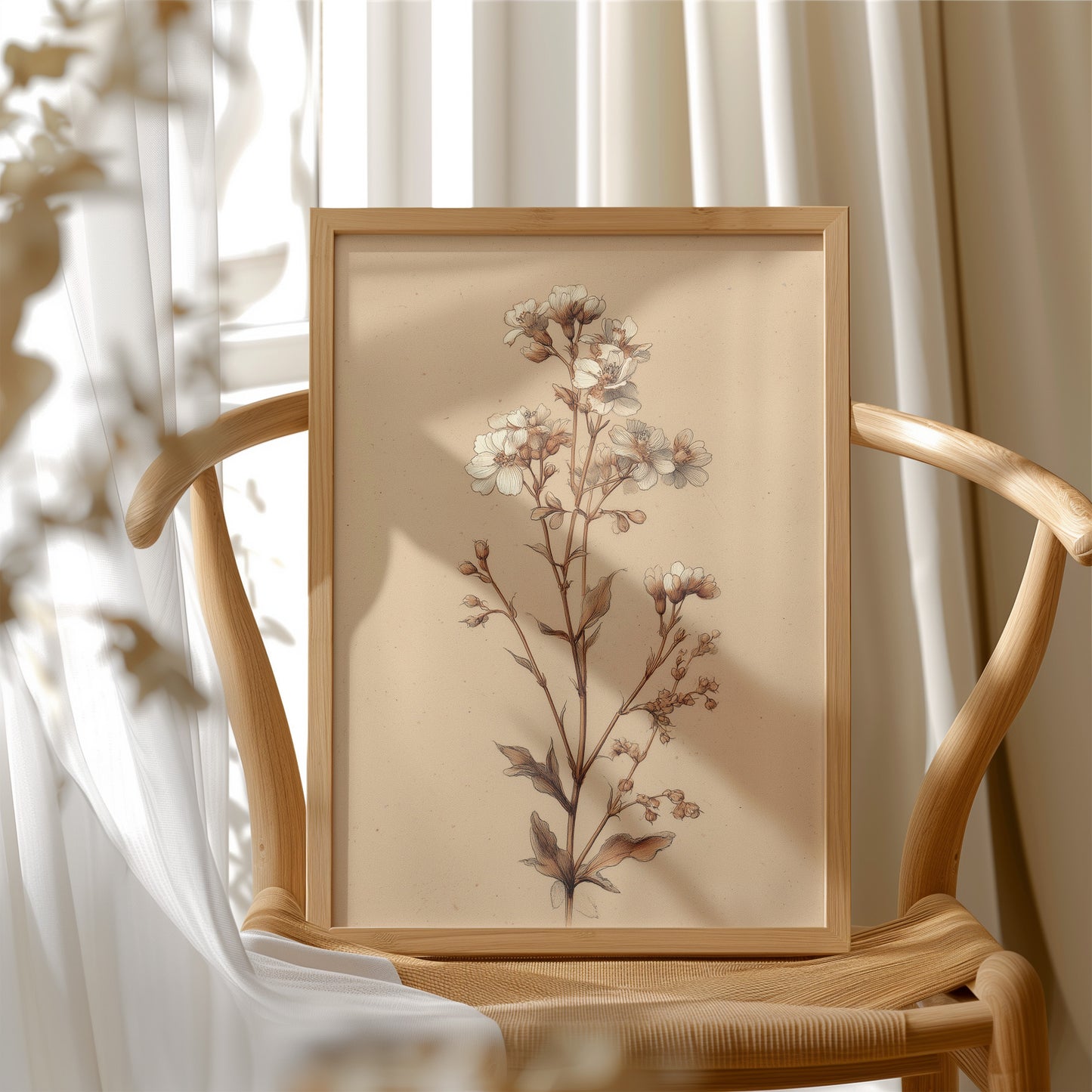 A Quiet Stem on Warm Paper
