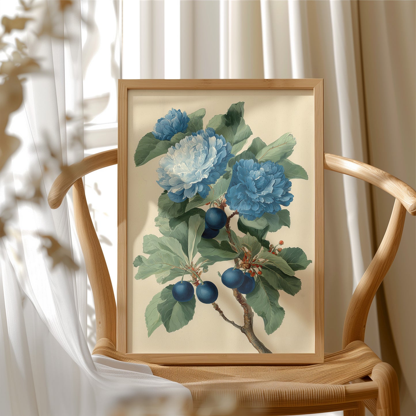 Blue Blooms and the Last of the Plums