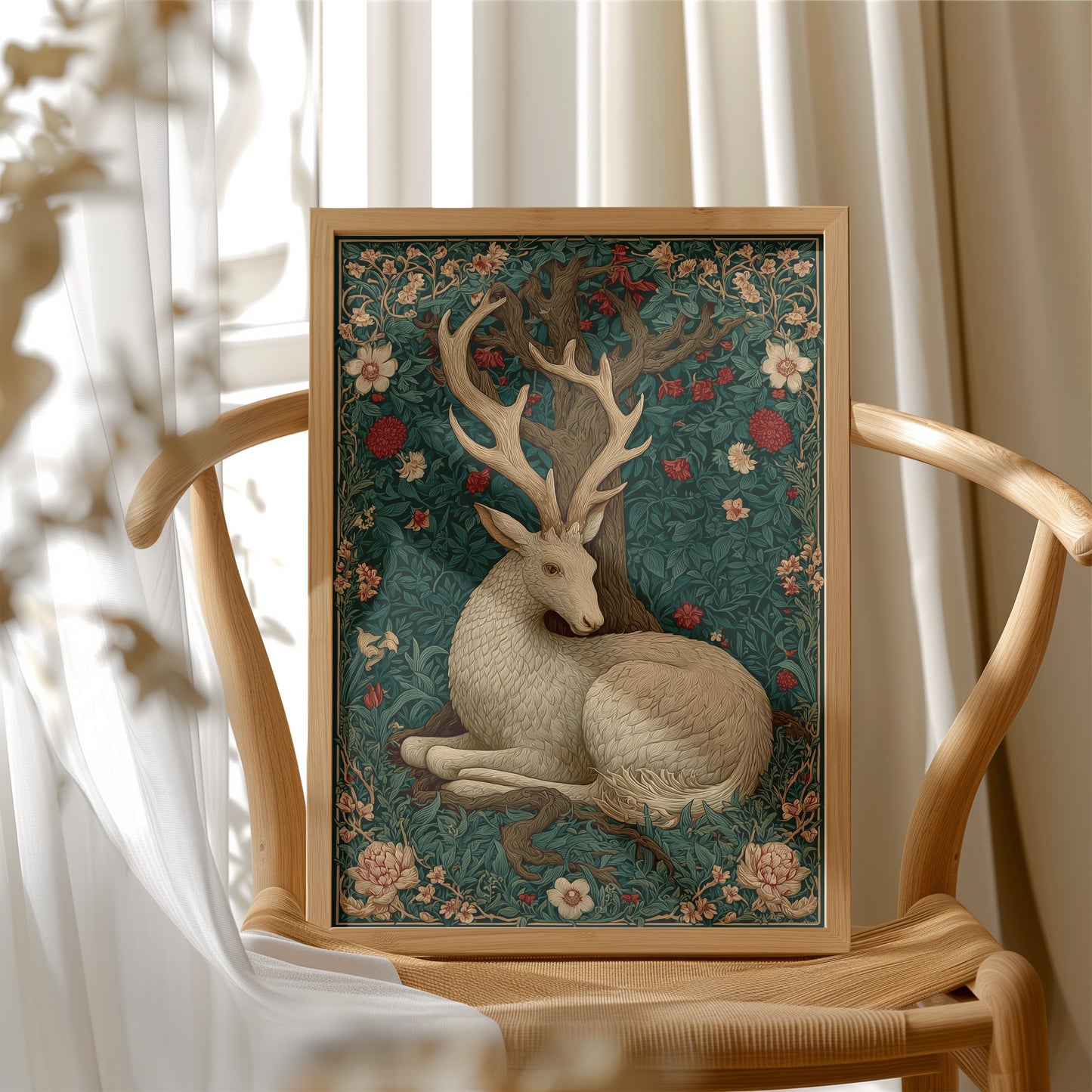 The White Stag at Rest in the Old Wood