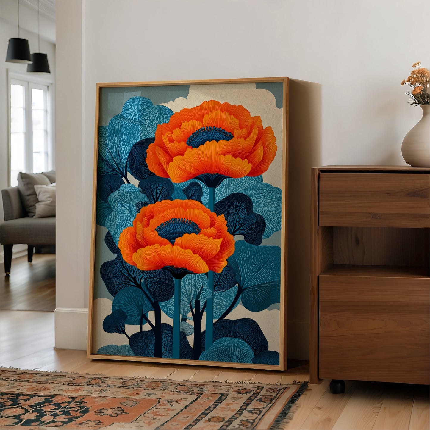 Two Fires in a Blue Forest