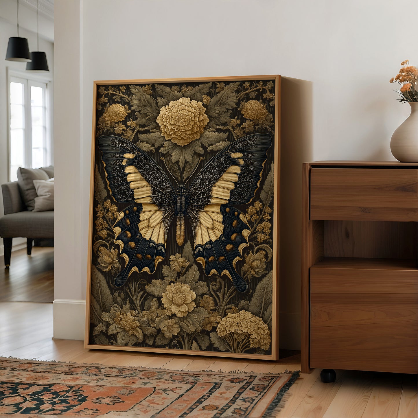 Black Wings Edged in Gold