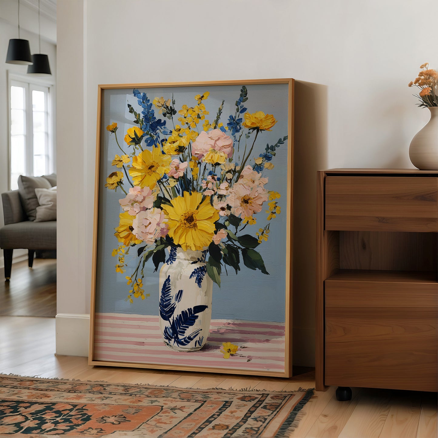 Tuesday Flowers in the Blue Vase