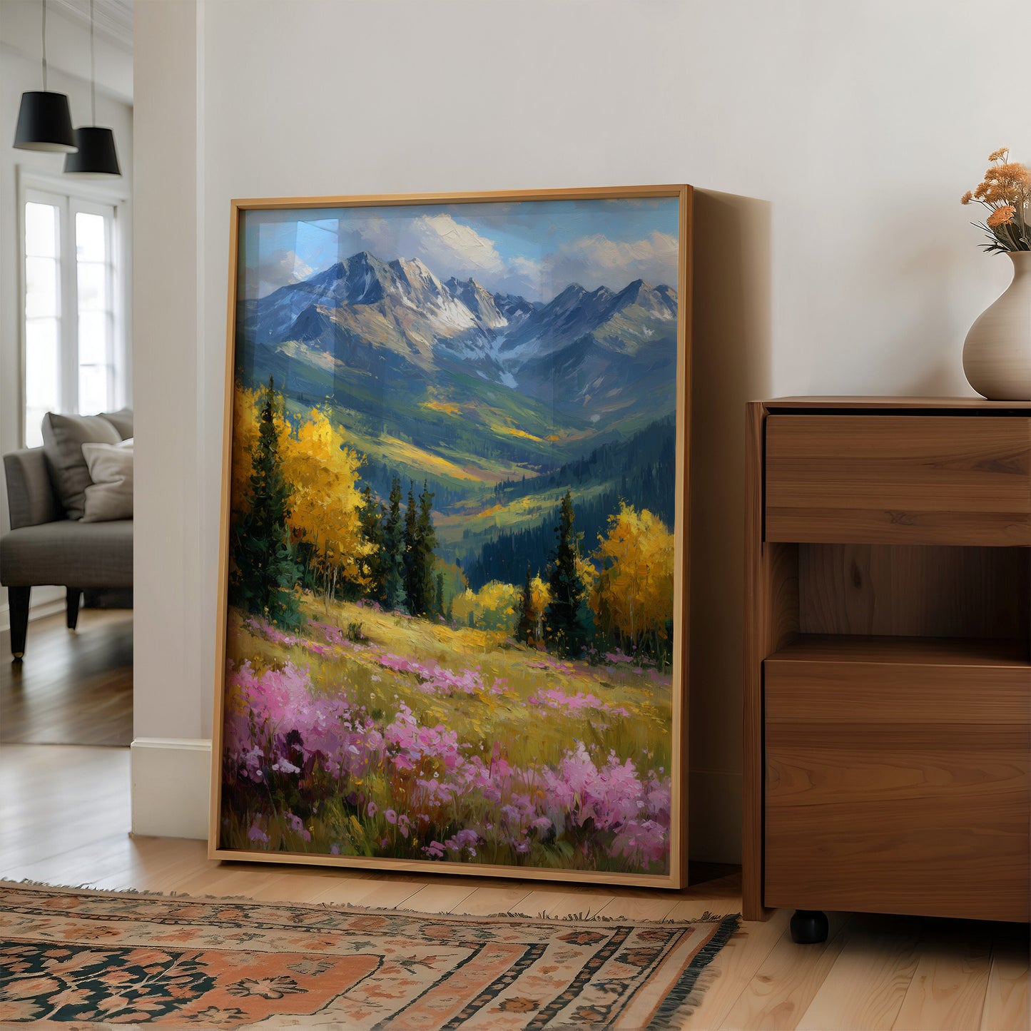 Gold Aspens, Pink Meadow, One Deep Breath