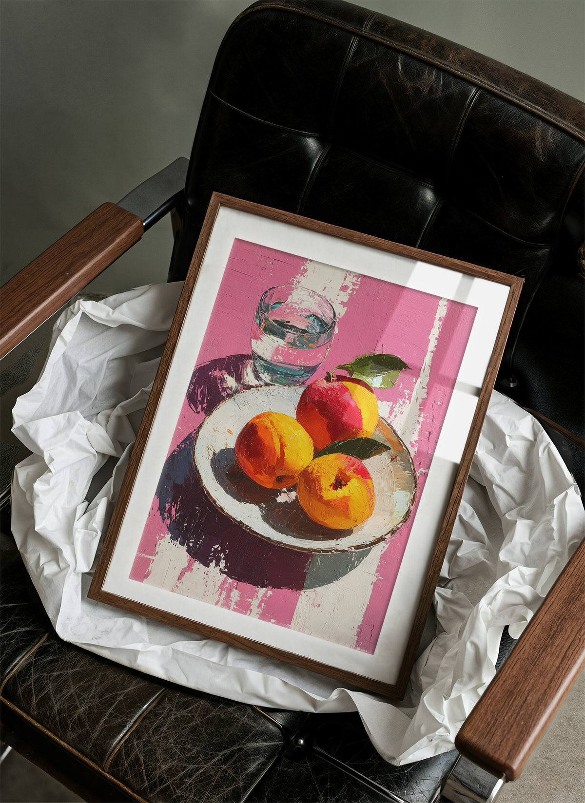 Peaches on Hot Pink