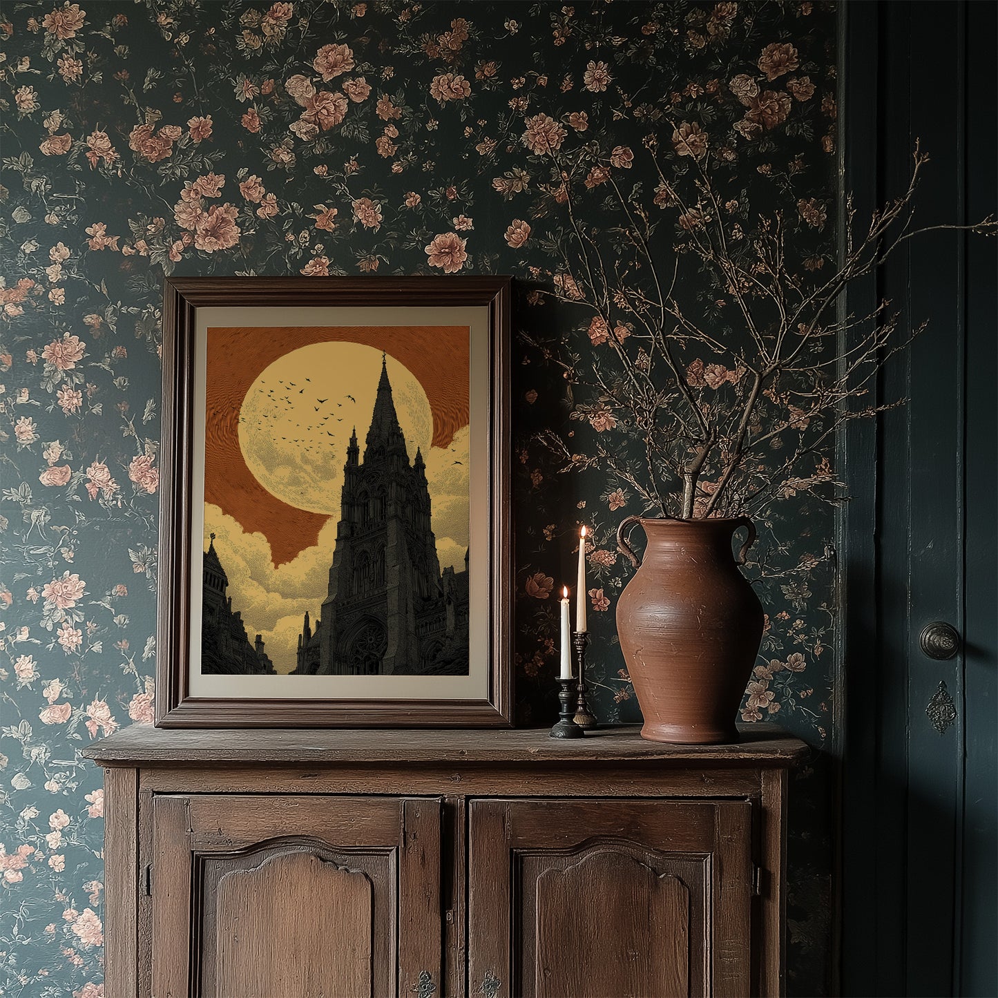 Cathedral Under a Copper Moon