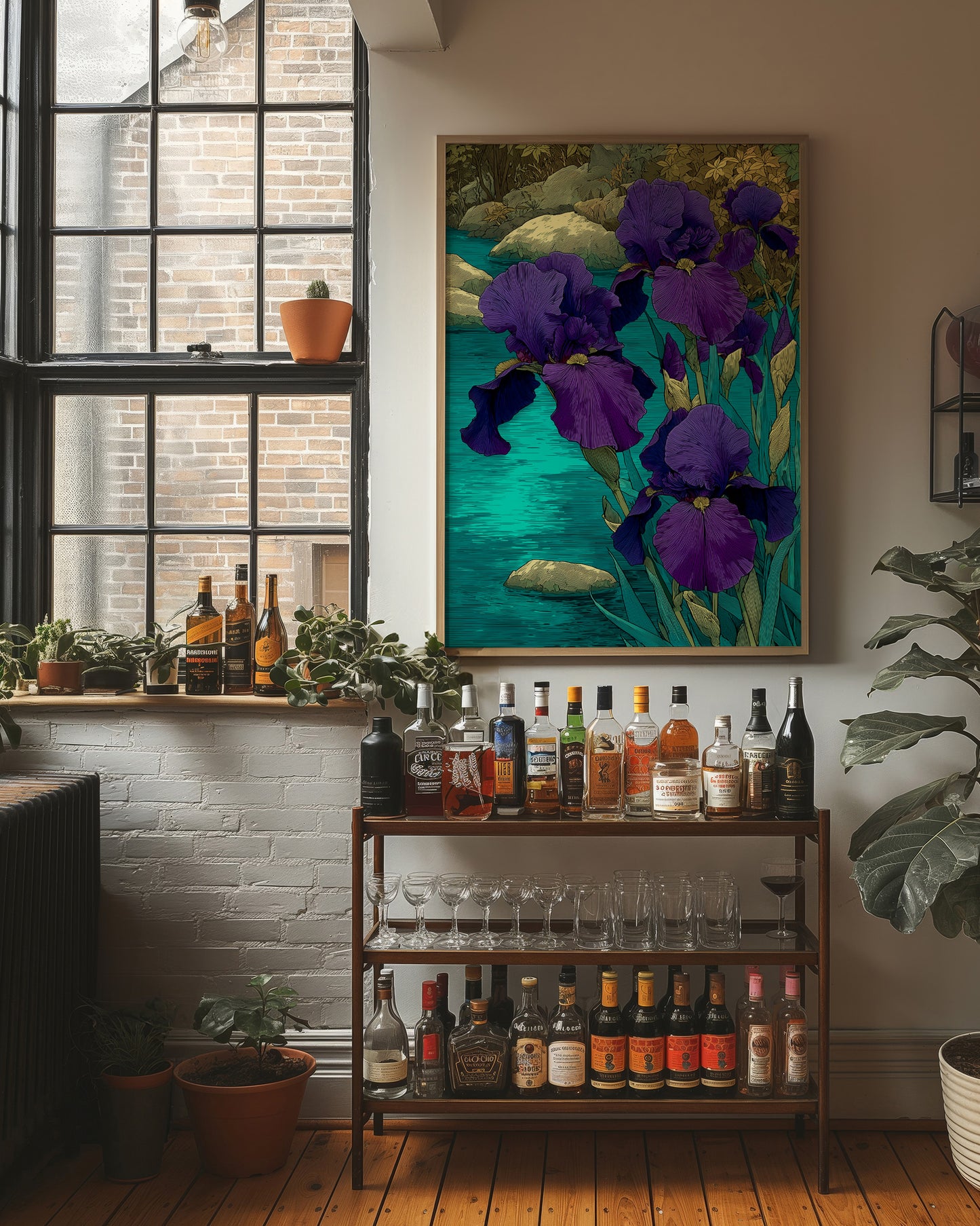 Indigo Blooms by the Stream