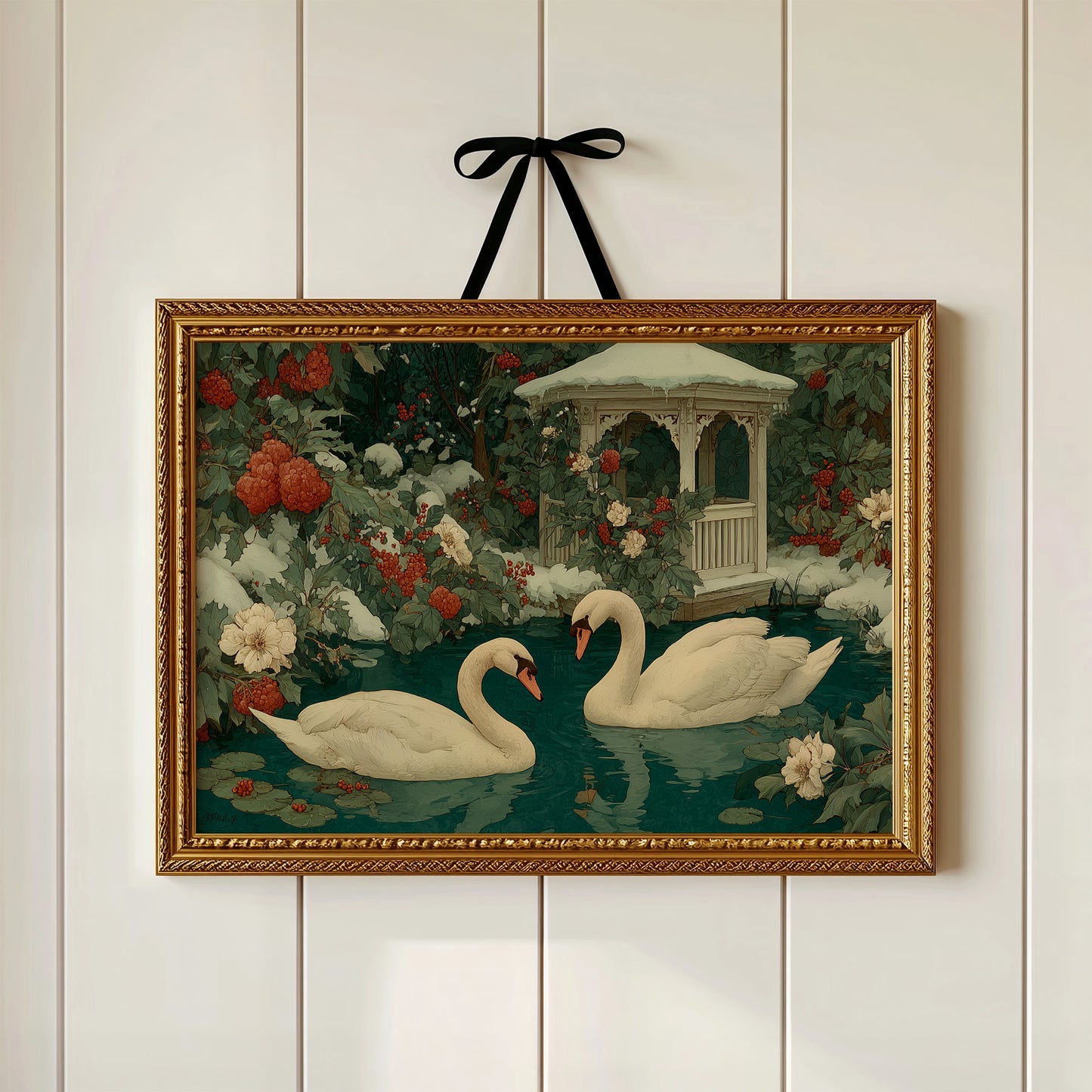 Two Swans, Winter Garden