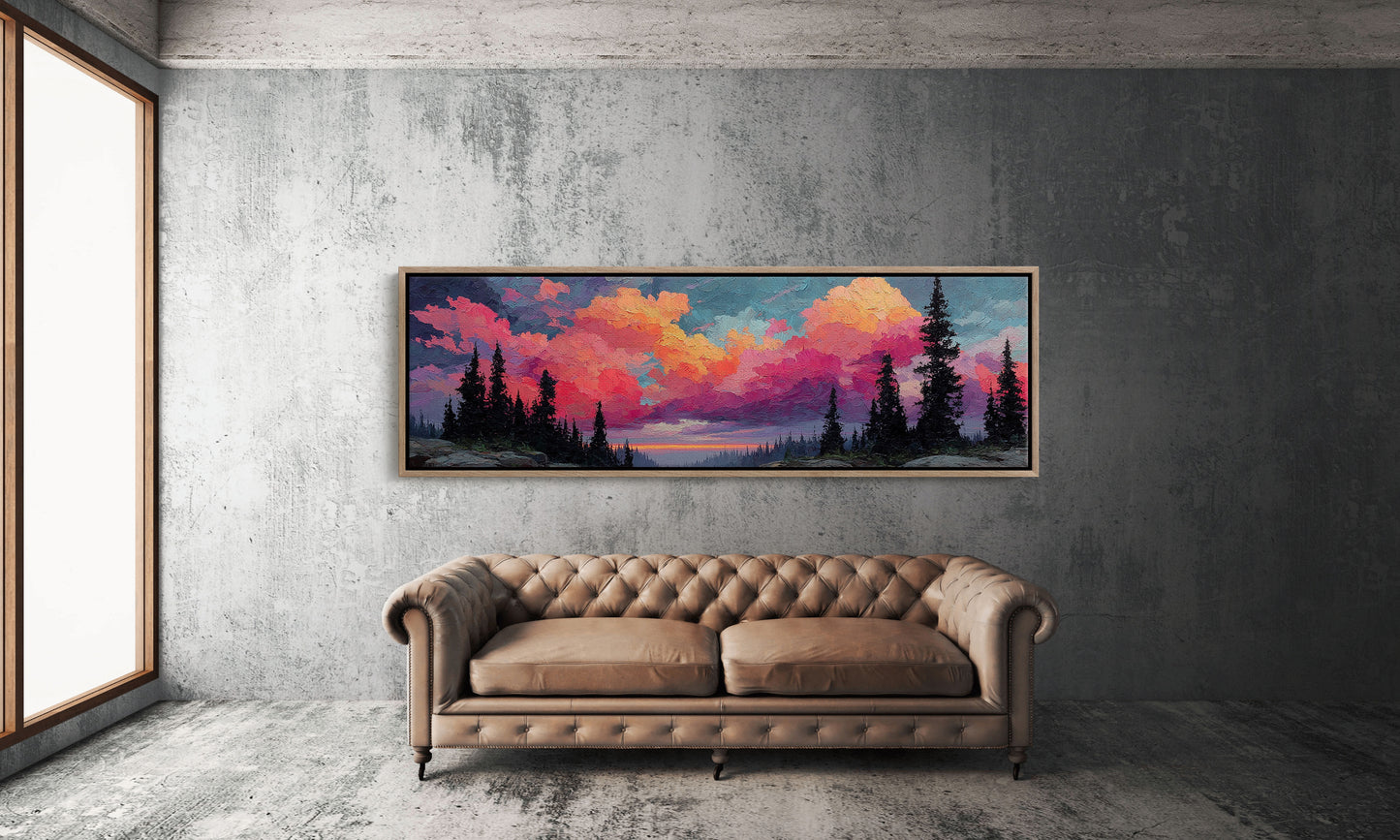 Crimson Skies Over Silent Pines