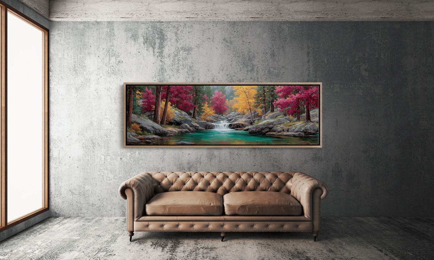 Autumn Waters Through Crimson Pines