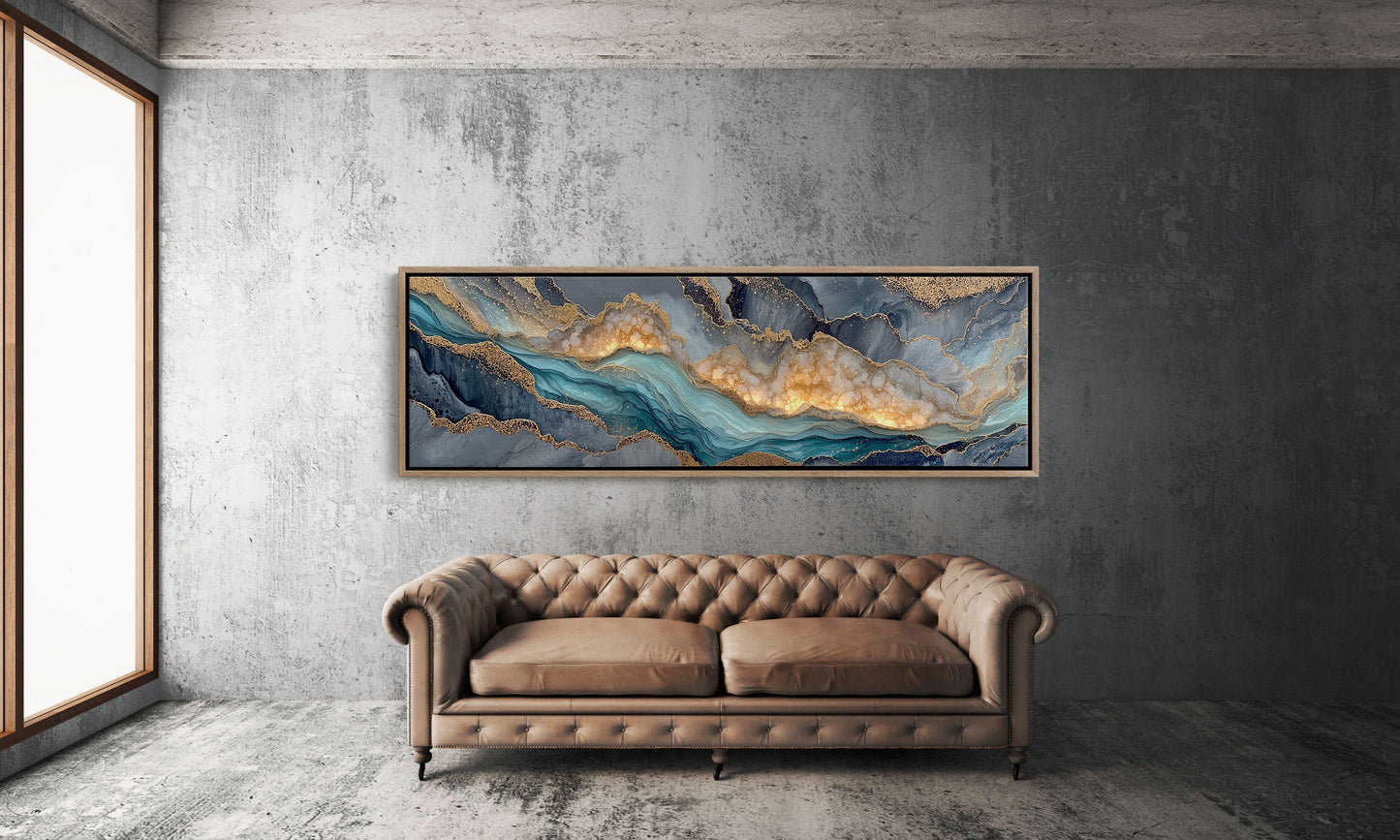 Gilded Tides in Stone