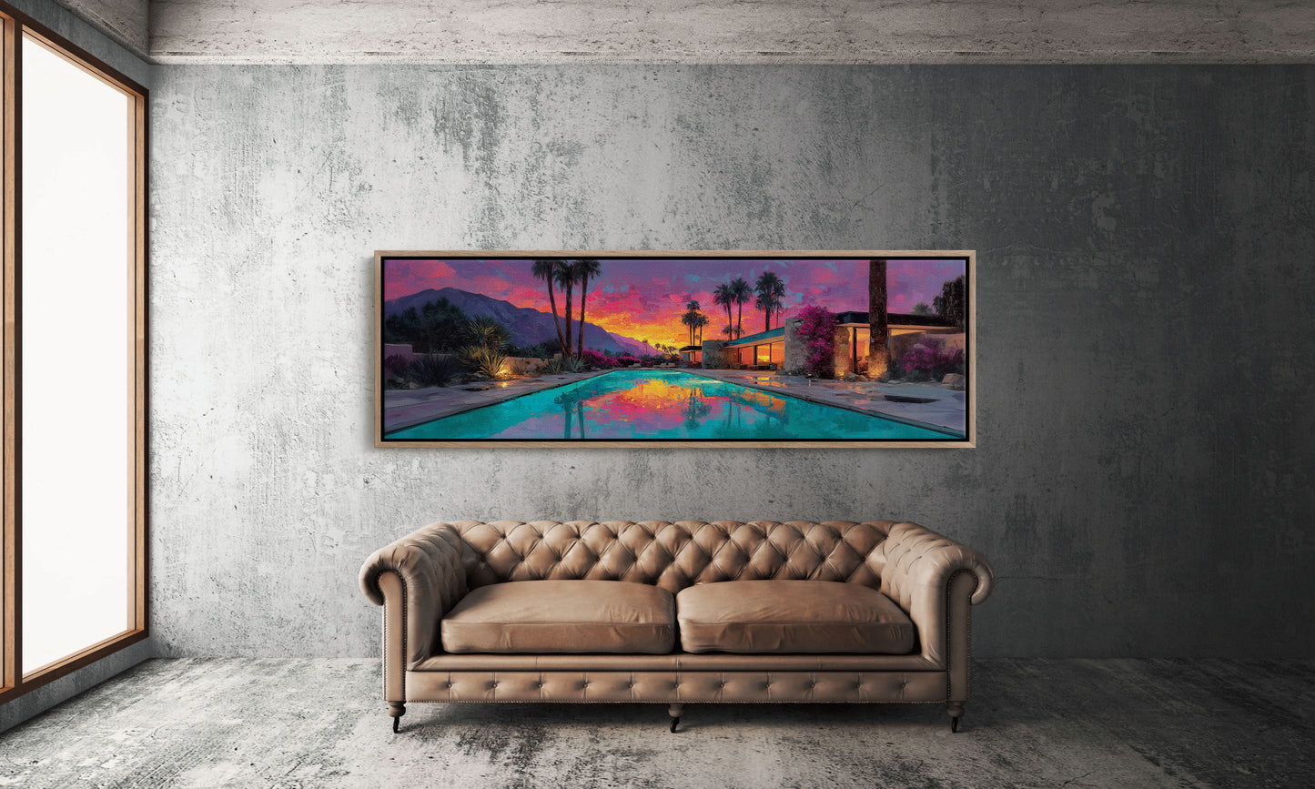 Desert Sunset Poolside Glow