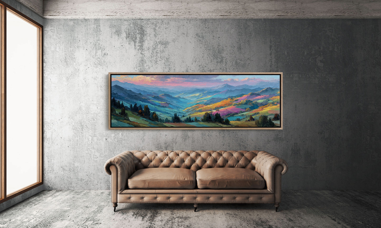Hills Painted By The Setting Sun