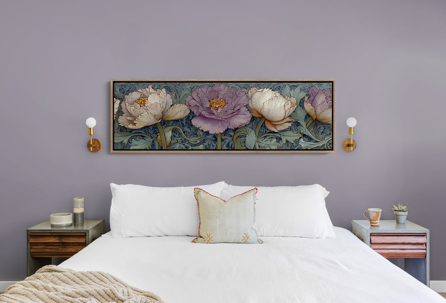 Victorian Peonies In Midnight Garden