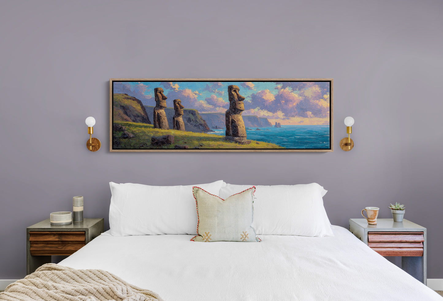 Easter Island Moai Coastal Sunset