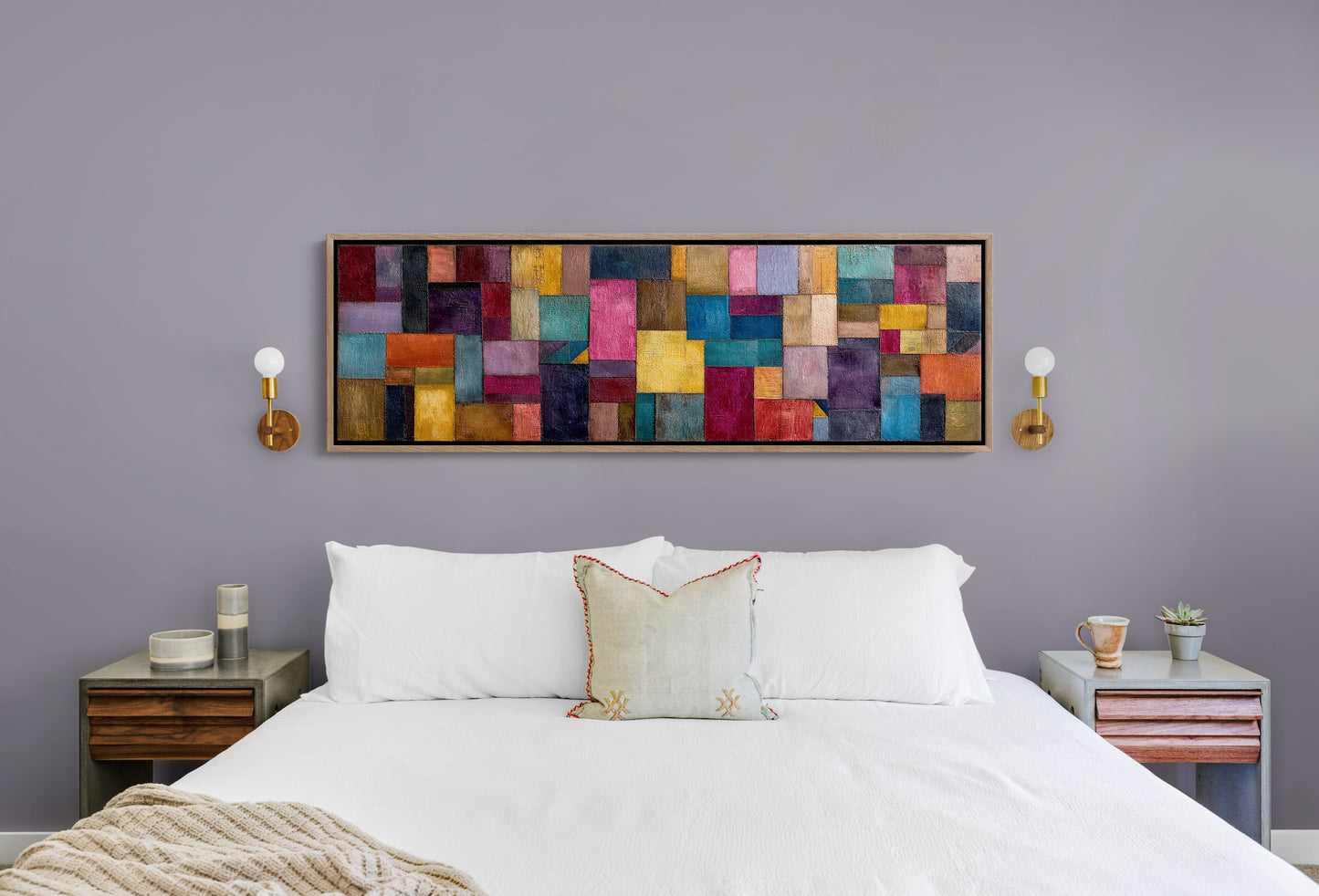 Color Block Abstract Geometric Wall Art