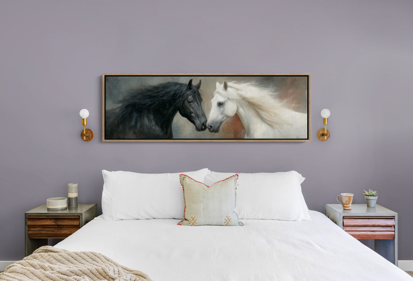 Black And White Horses In Quiet Harmony
