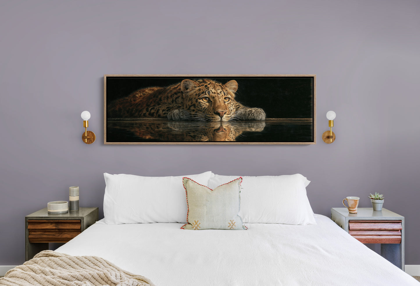 Resting Leopard Reflection
