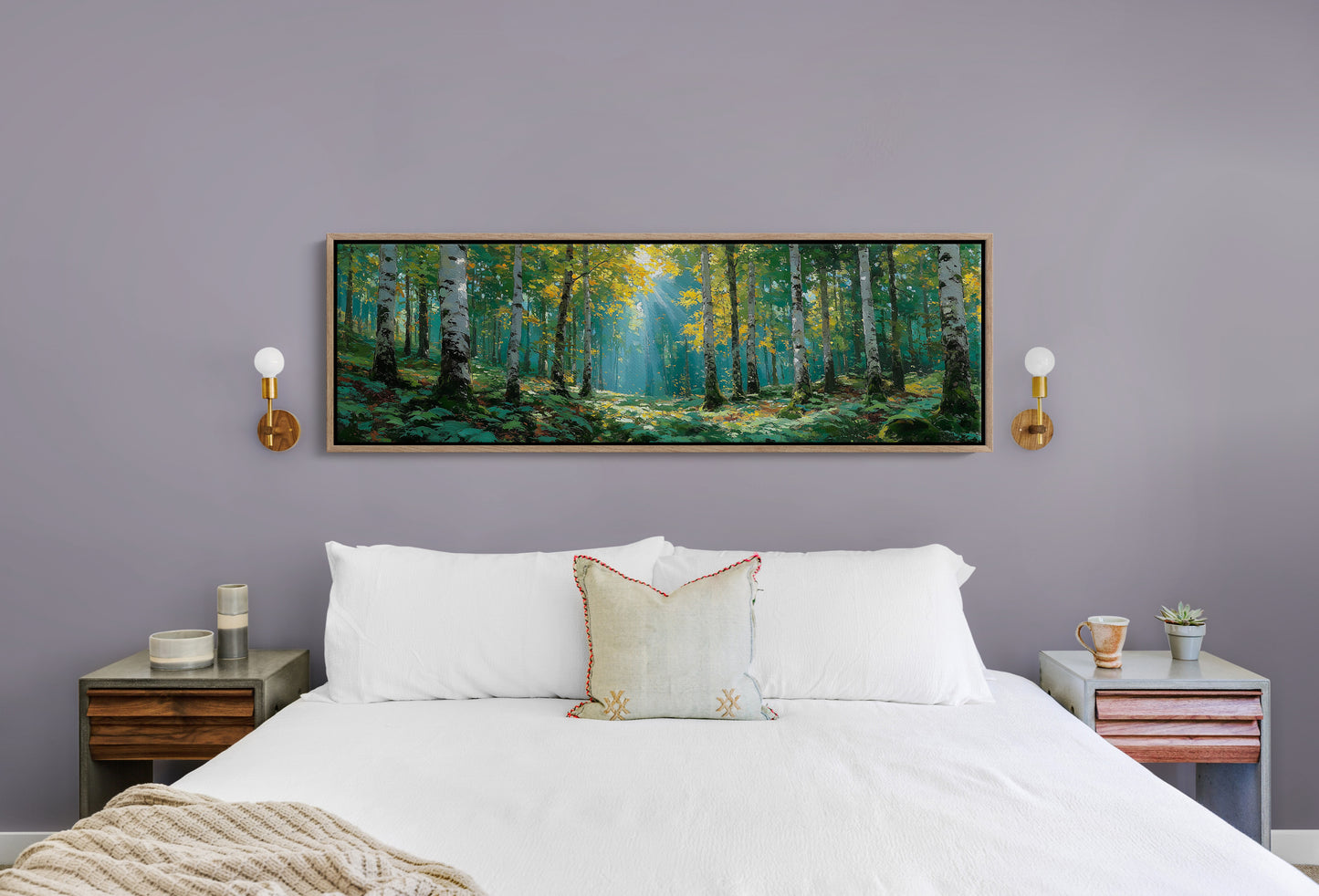 Sunlit Birch Forest