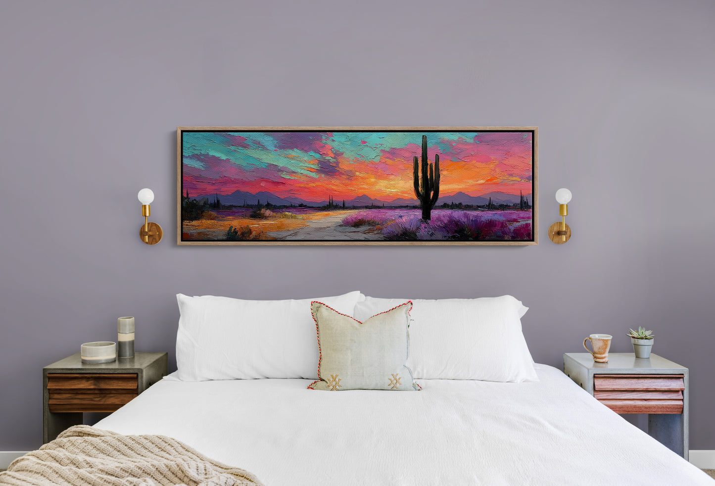 Neon Dust Over Desert Twilight
