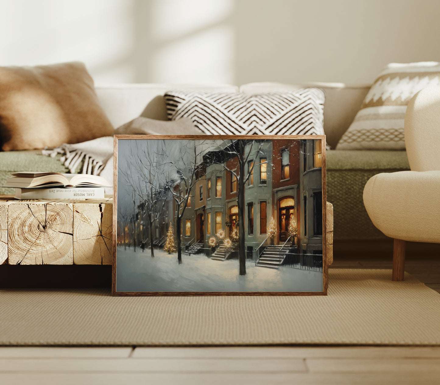 Warm Lights on a Winter Street