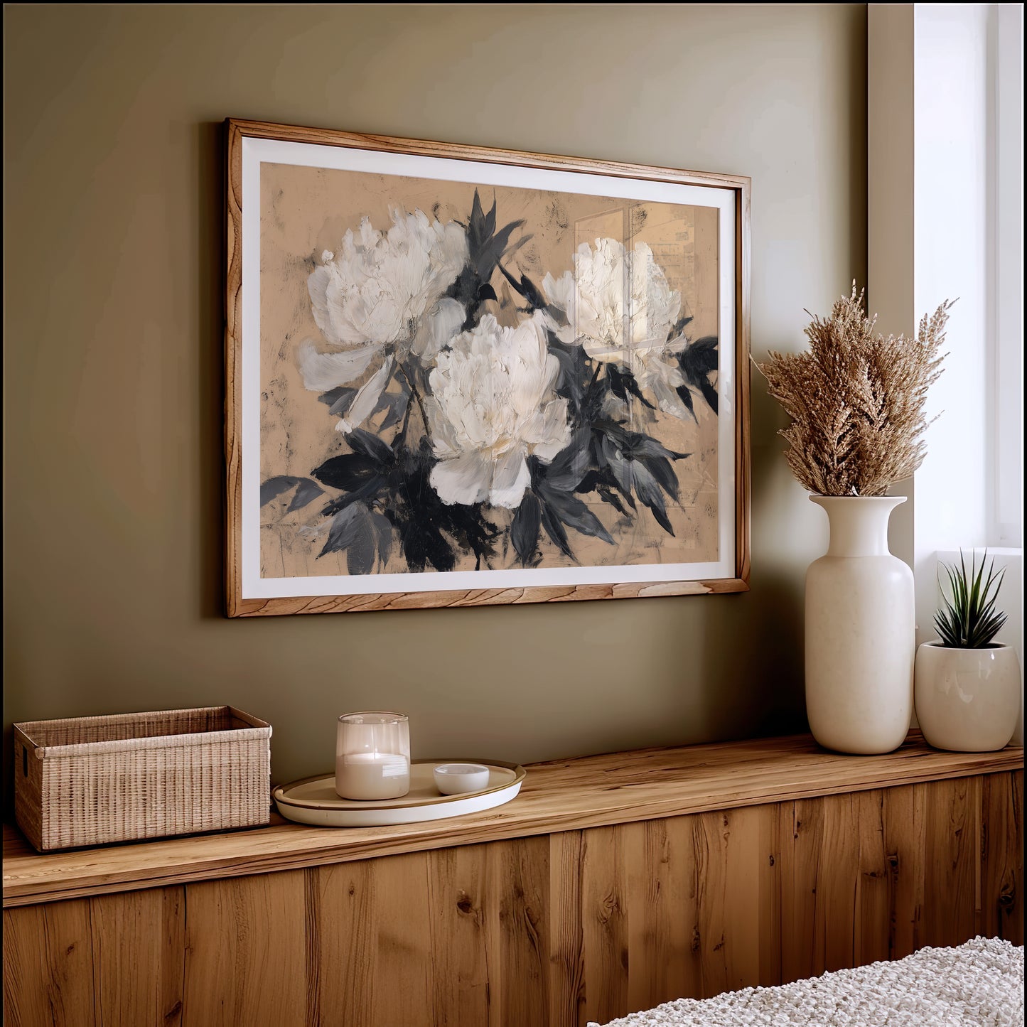 Ivory Petals in Quiet Contrast