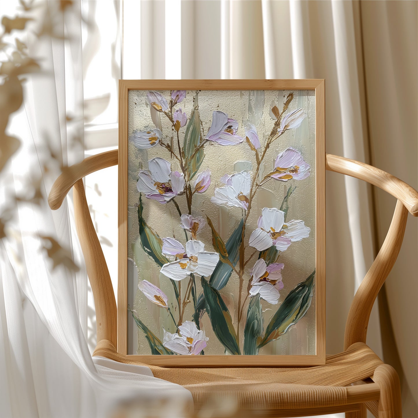 Lavender Blooms on Gilded Air