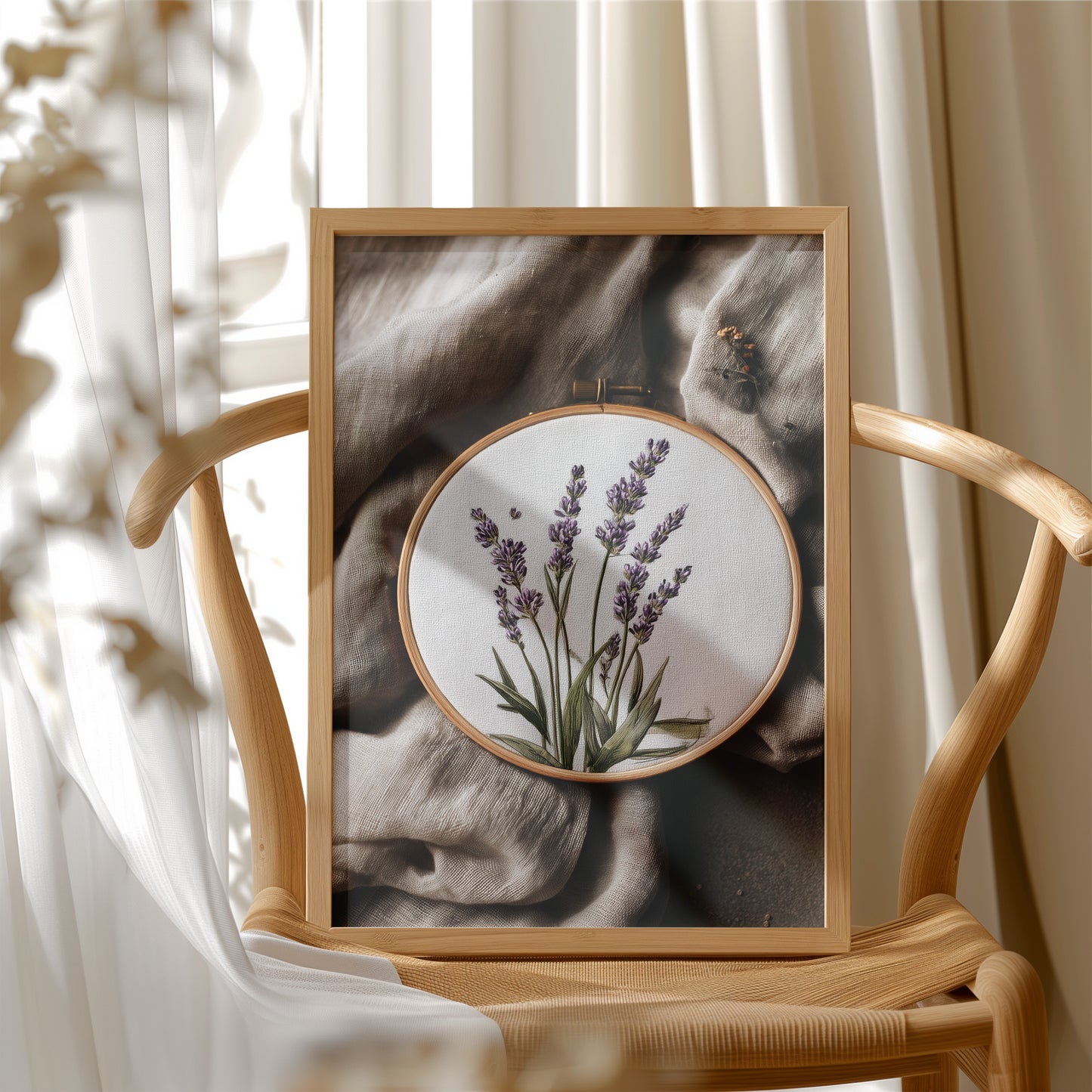 Lavender Stitched on Quiet Cloth
