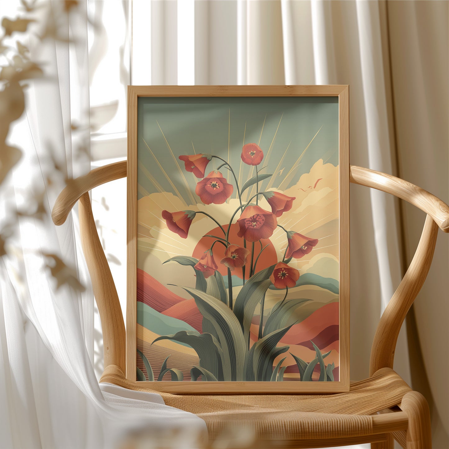 Red Blooms Before the Setting Sun