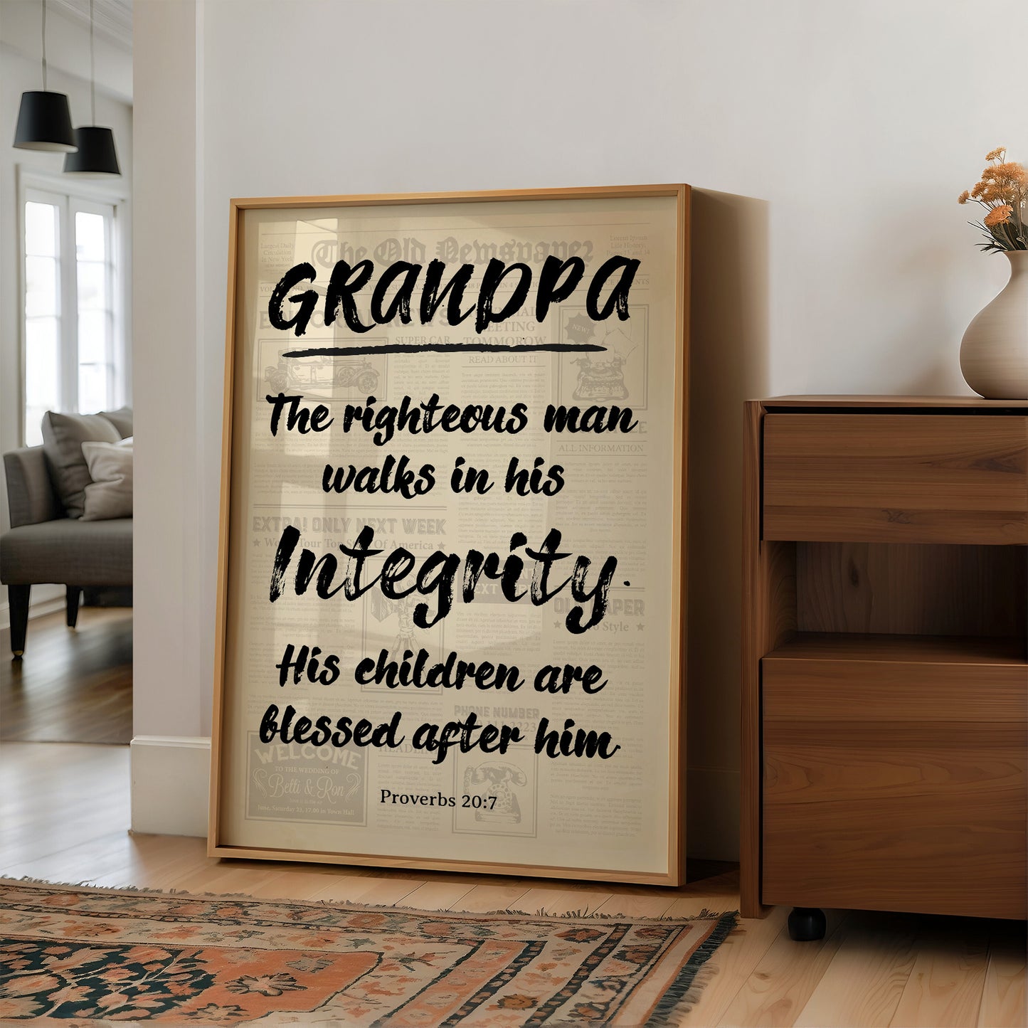 Grandpa, His Children Are Blessed — Newsprint