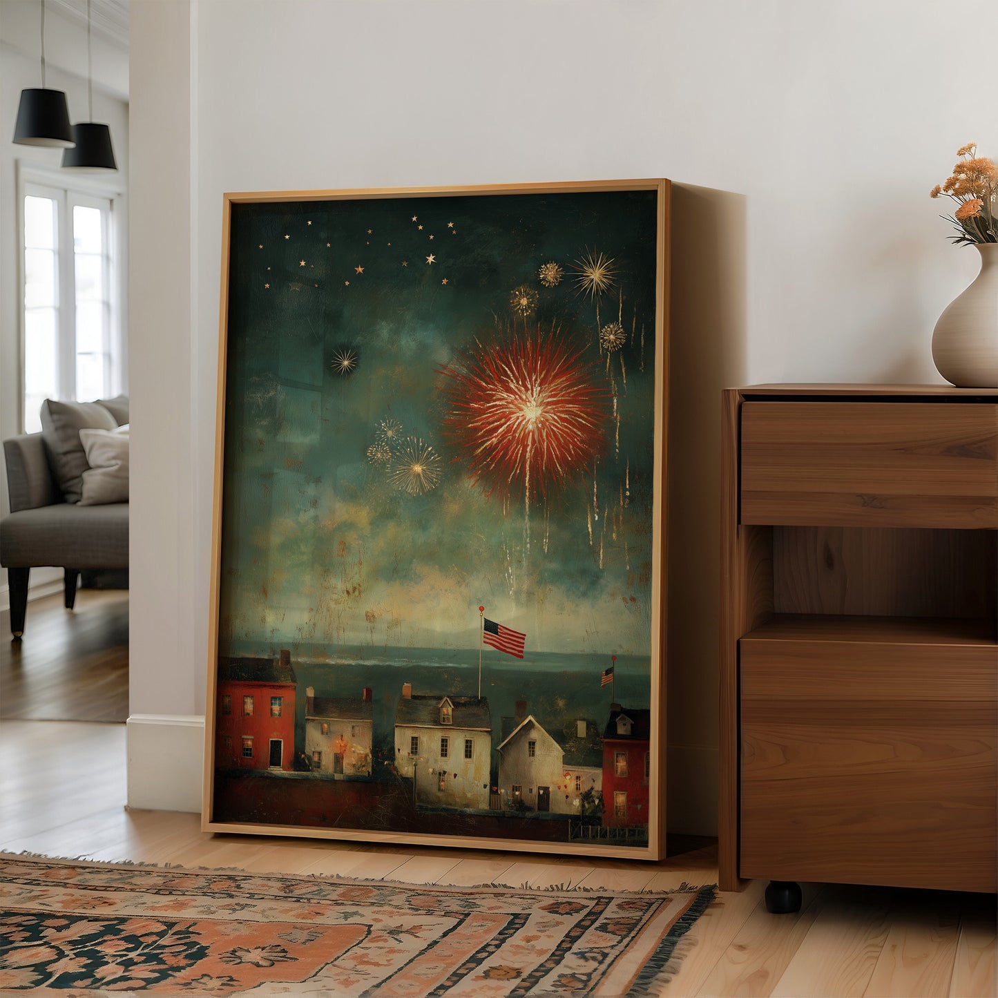 Smoke and Stars Over the Harbor