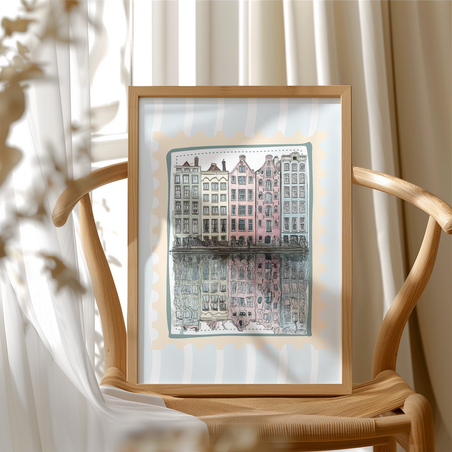 Amsterdam Gables, Stamped in Pastel