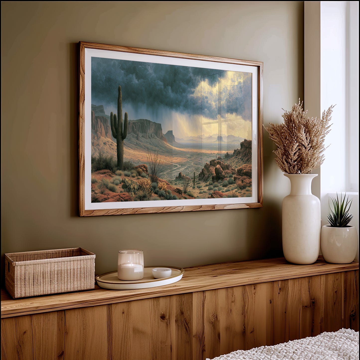 Rain Sweeping the Sonoran Basin