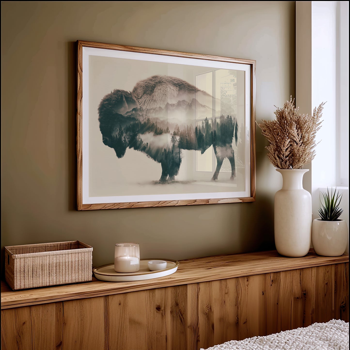 Bison Holds a Forest