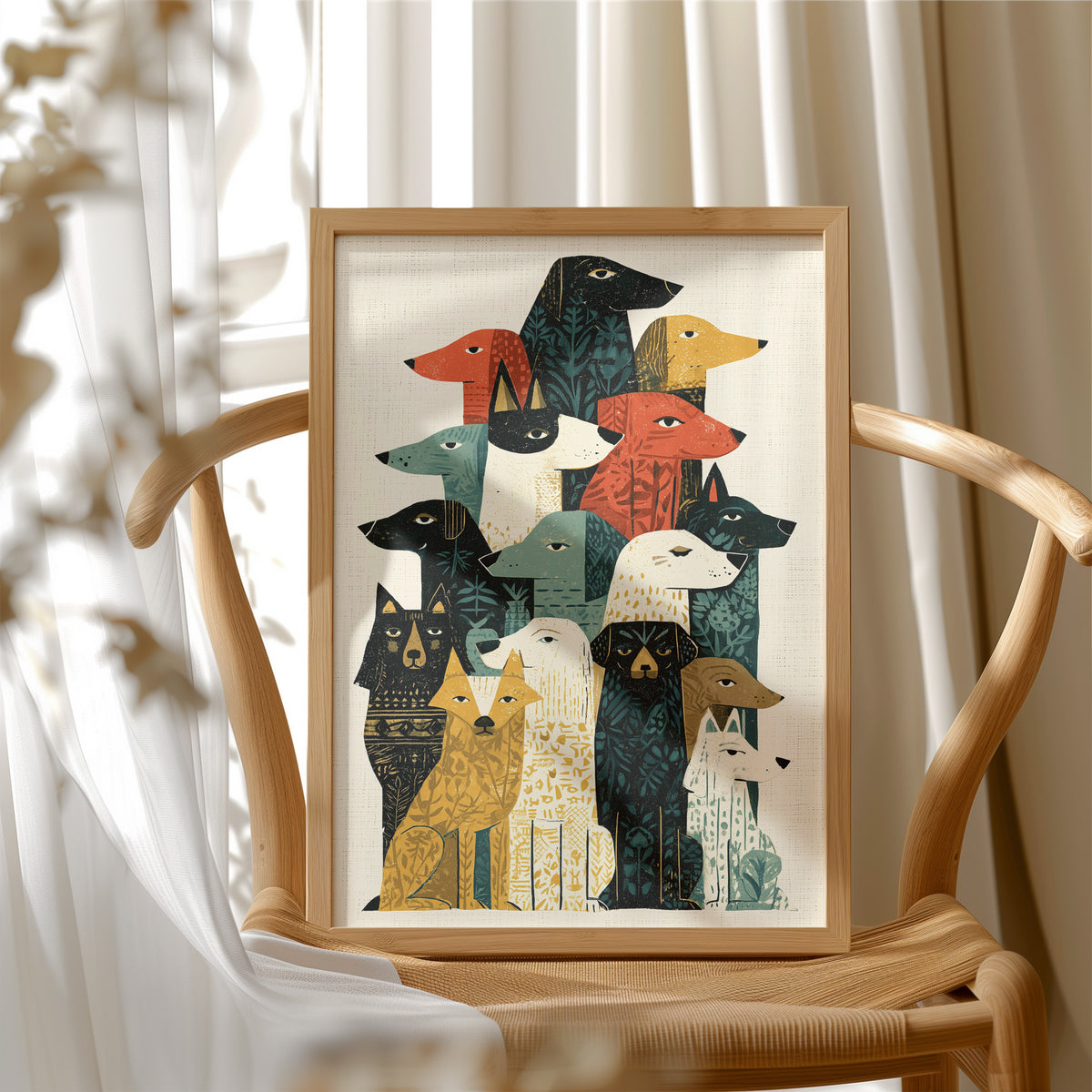 Dog Pack: A Folk Block-Print Chorus