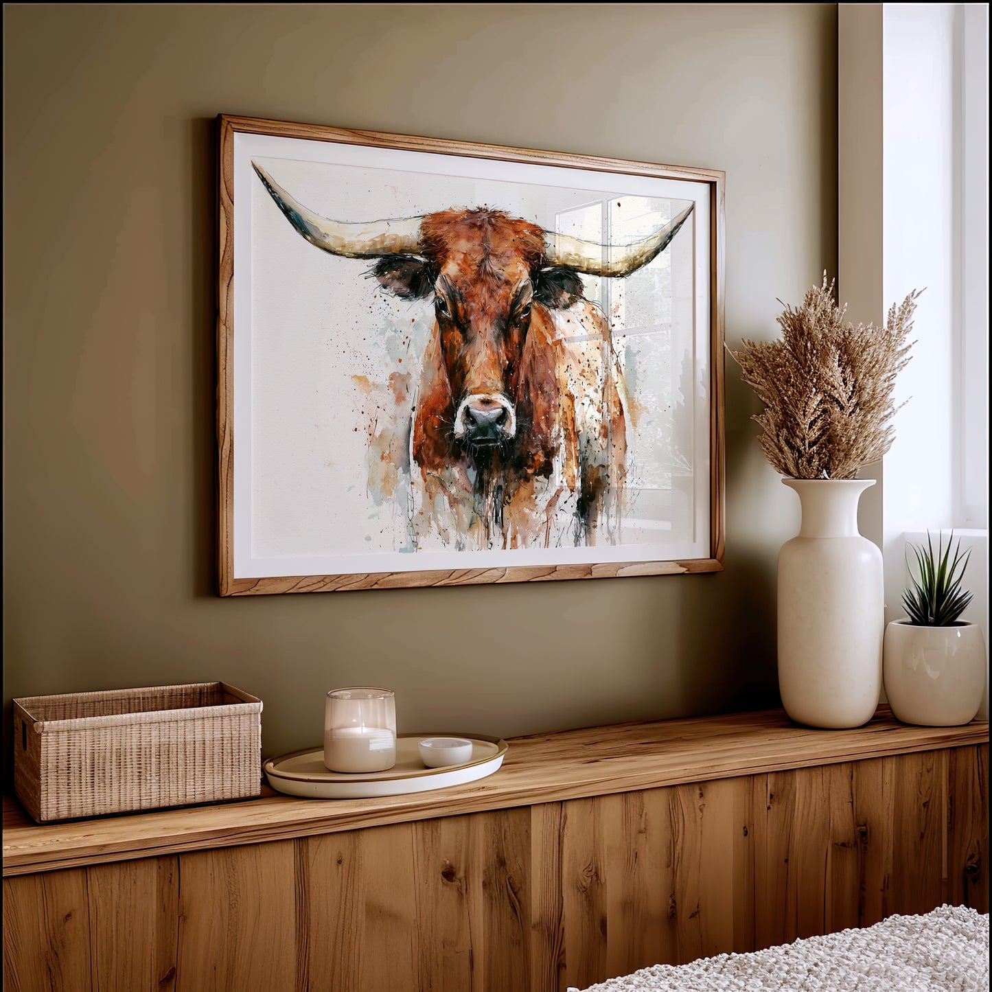 Longhorn in Ink and Rust