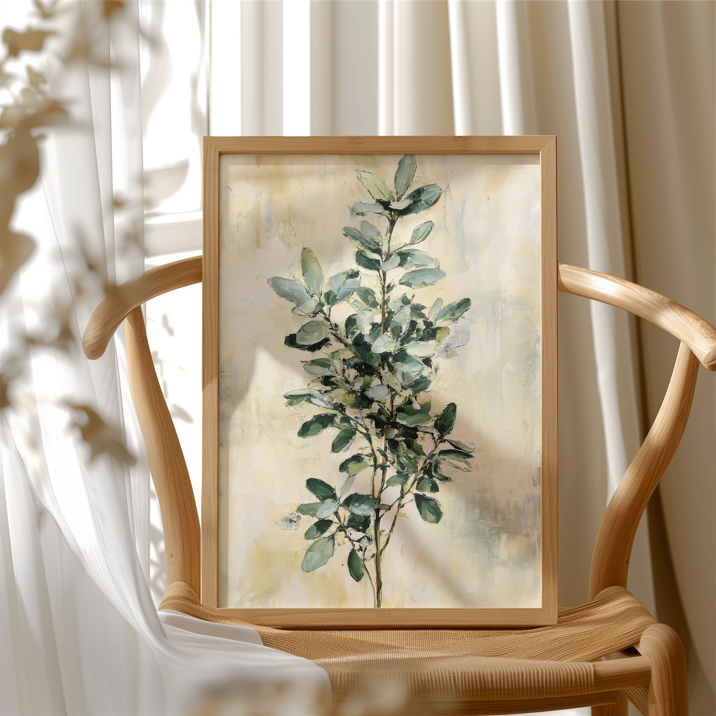 Eucalyptus Sprig on Golden Cream